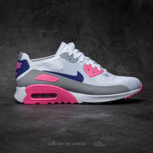 Women s shoes Nike W Air Max 90 Ultra 2.0 Flyknit White Concord Laser Pink Black Footshop