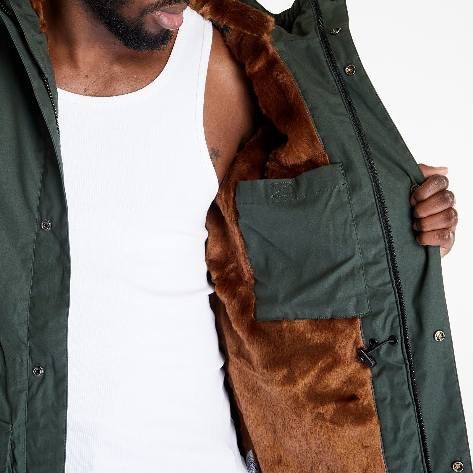 Striukės ir paltai Carhartt WIP Morden Jacket Boxwood / Tawny