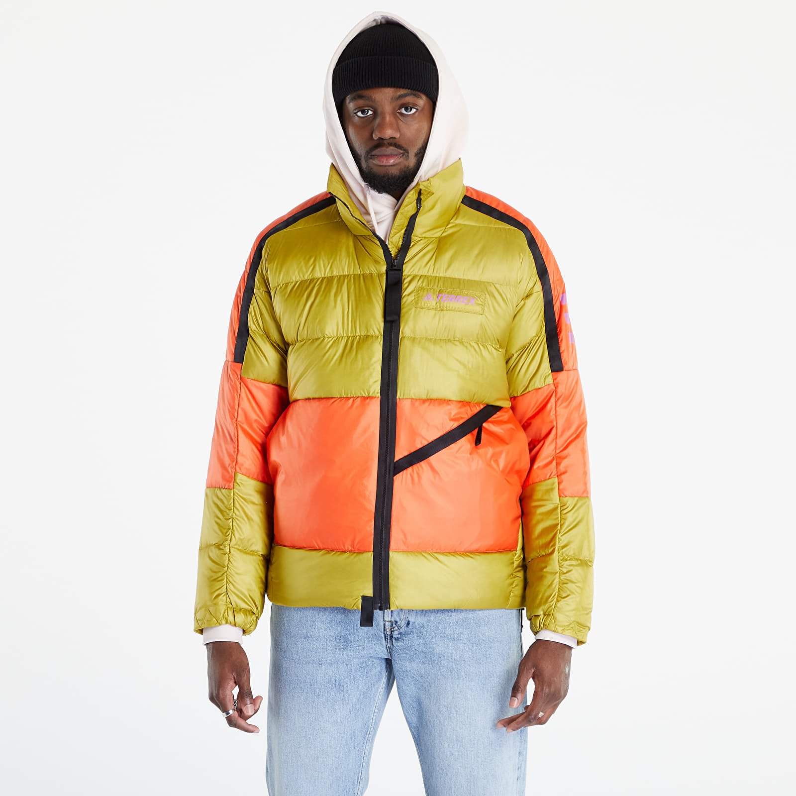 Jacken adidas Utilitas Down Jacket Pulse Olive/ Semi Impact Orange