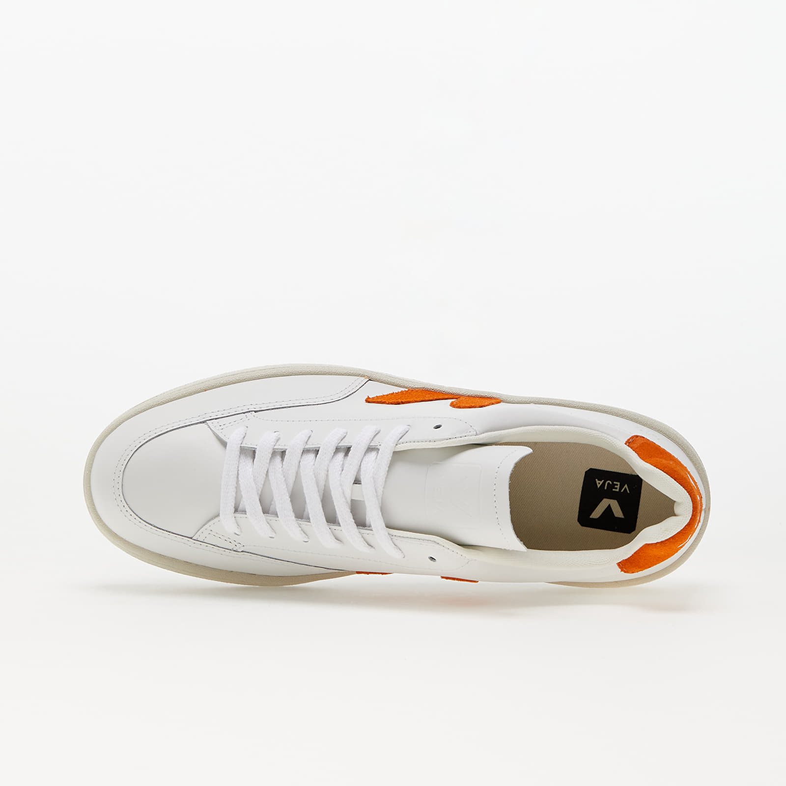 Sko til mænd Veja V-12 Leather Extra-White/ Pumpkin
