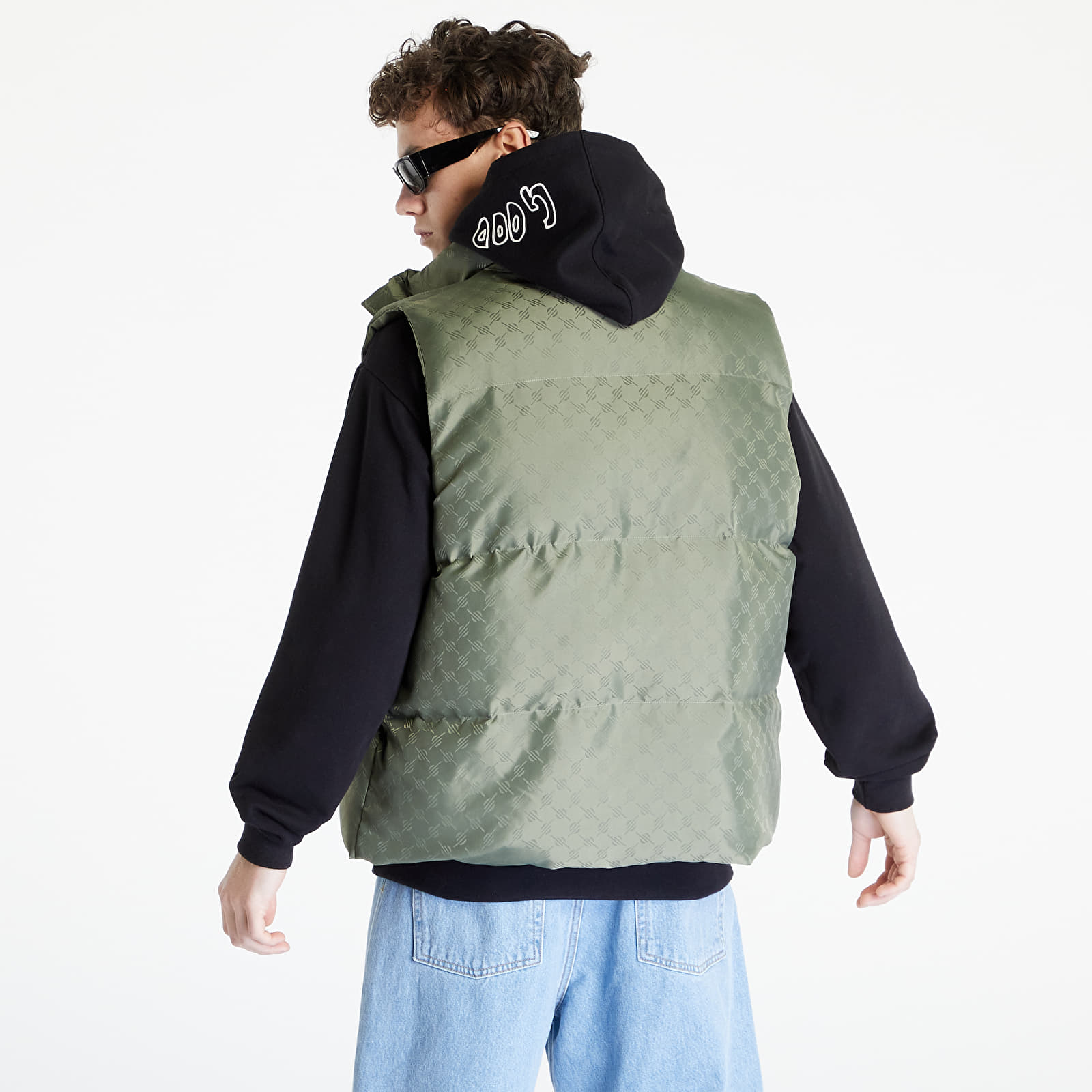 Westen Daily Paper Pondo Bodywarmer Monogram Four Leaf Clover Green