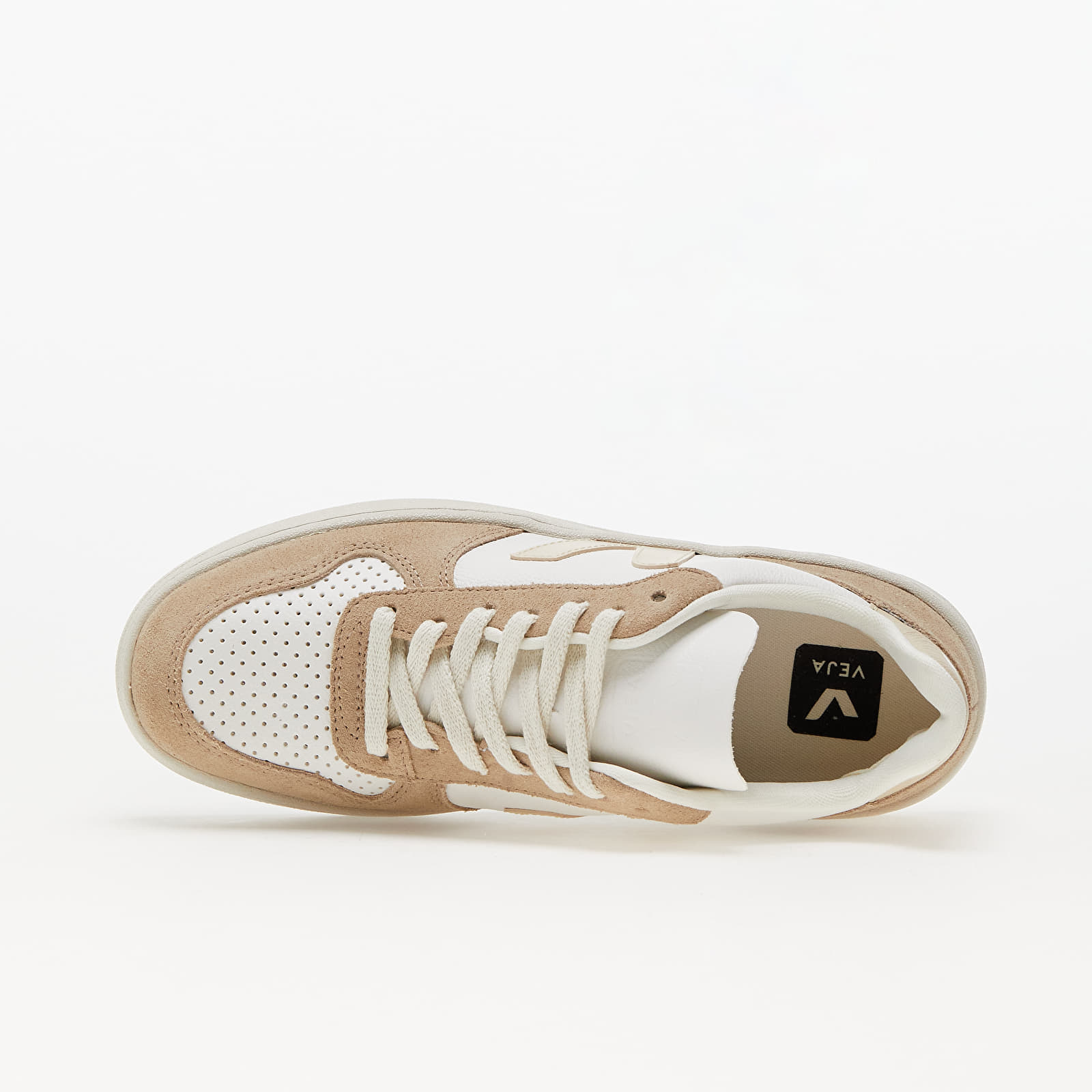 Дамски кецове и обувки Veja V-10 Ch Leather W Extra-White/ Sable/ Sahara