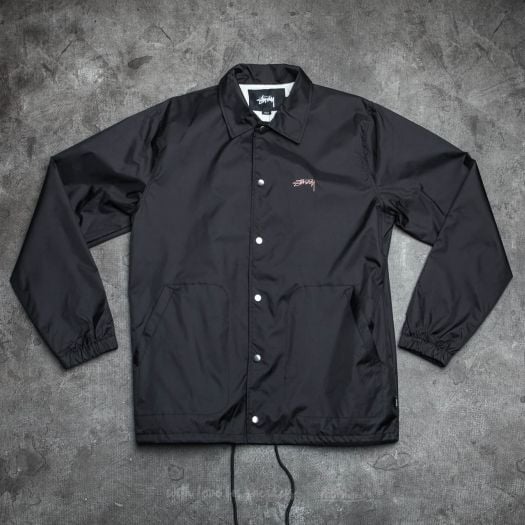 Stussy coach jacket black on sale