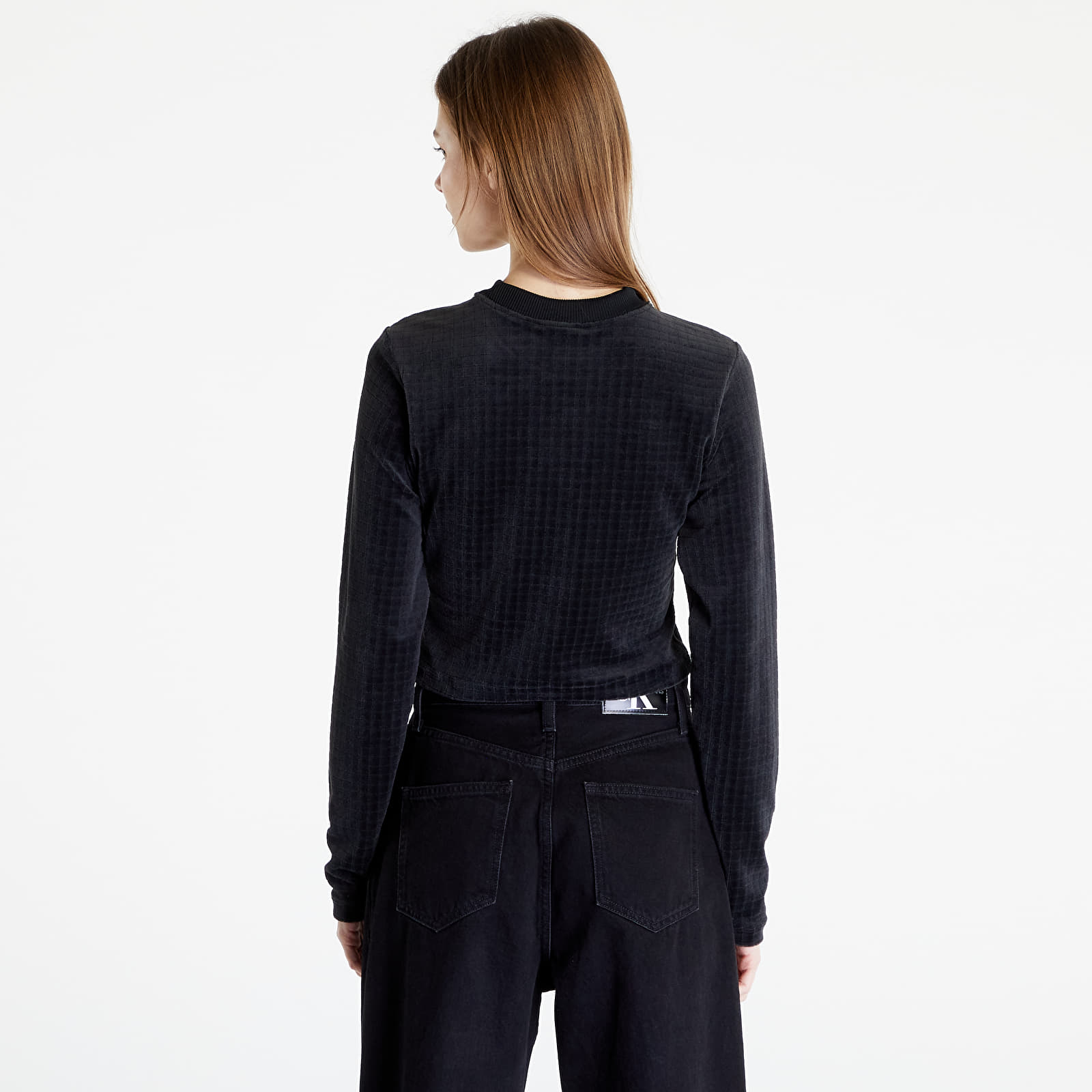 Magliette Nike Sportswear Women's Velour Long-Sleeve Top Black/ Anthracite