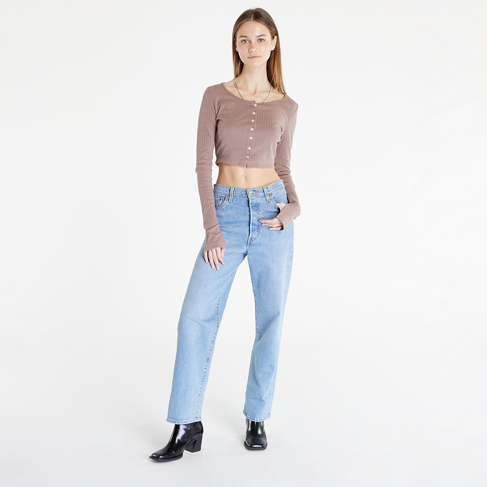 T-shirts Reebok Classics Long Sleeve Shirt Taupe