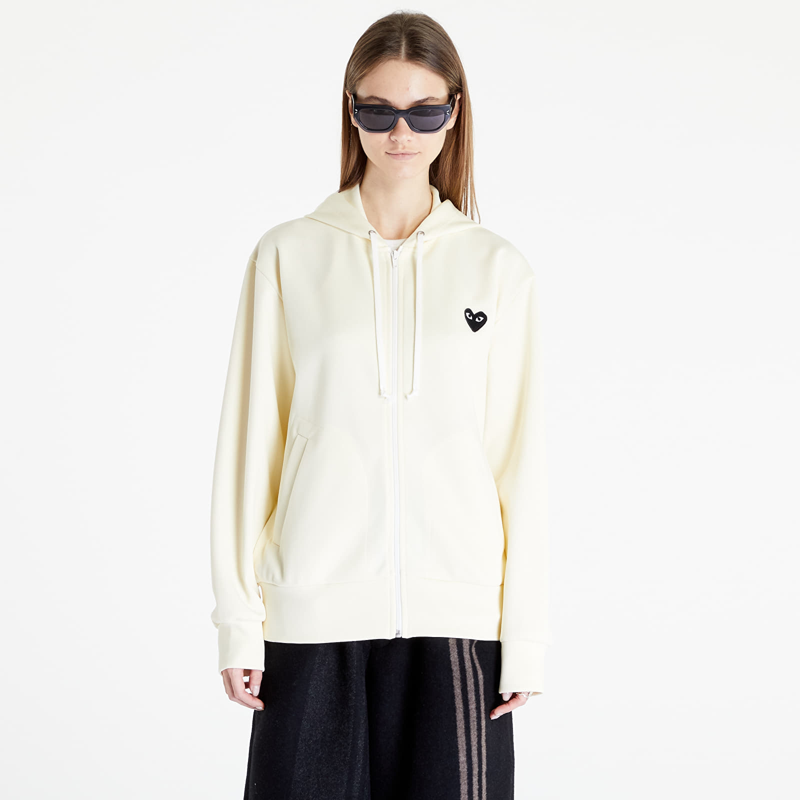 Felpe Comme des Garçons PLAY Zip Hoodie Ivory