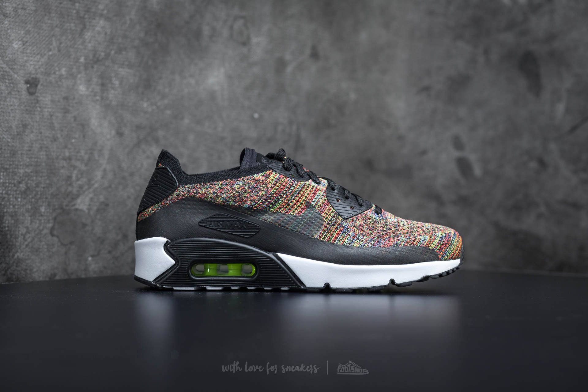 Férfi cipők Nike Air Max 90 Ultra 2.0 Flyknit Black/ Bright Crimson