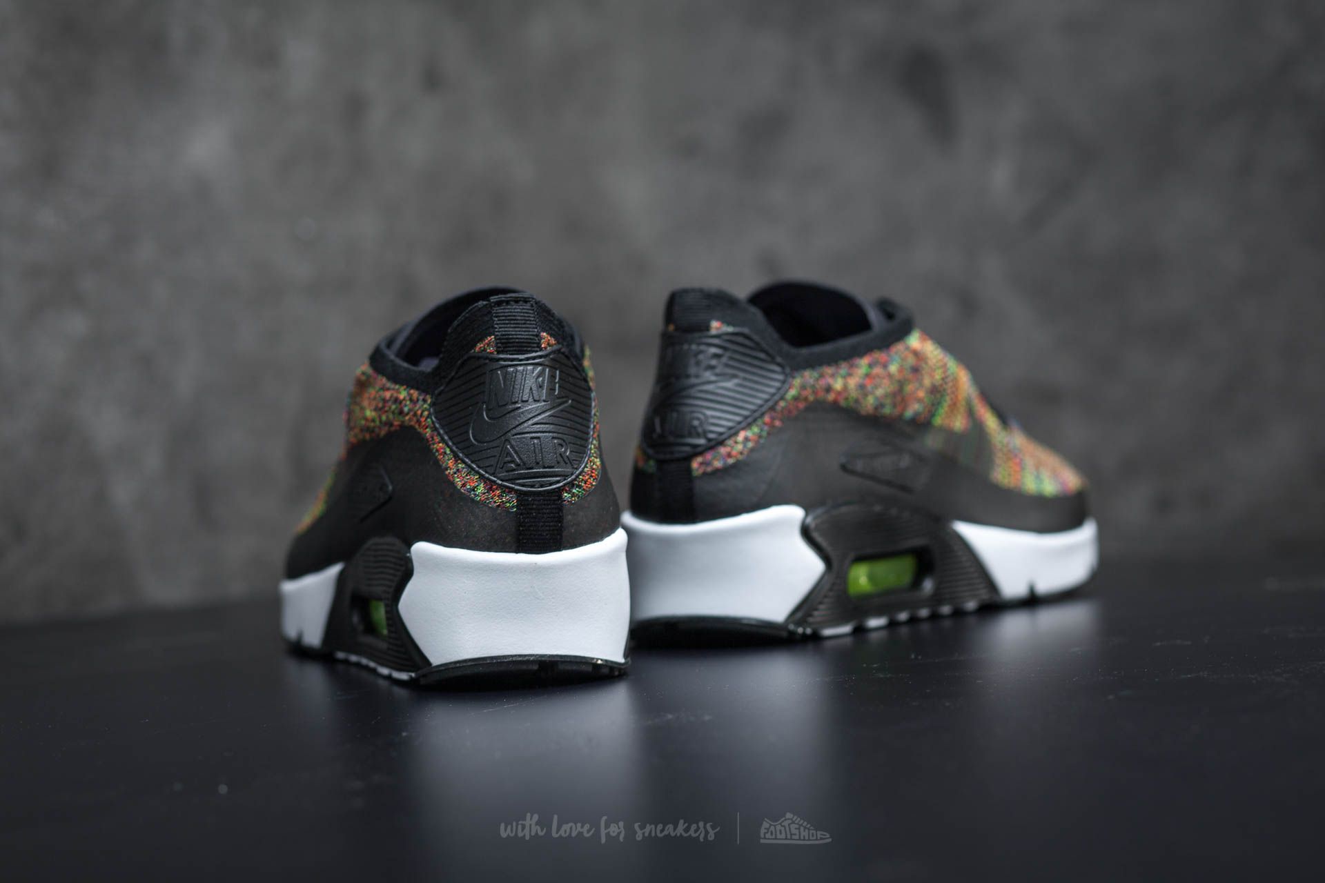 Férfi cipők Nike Air Max 90 Ultra 2.0 Flyknit Black/ Bright Crimson