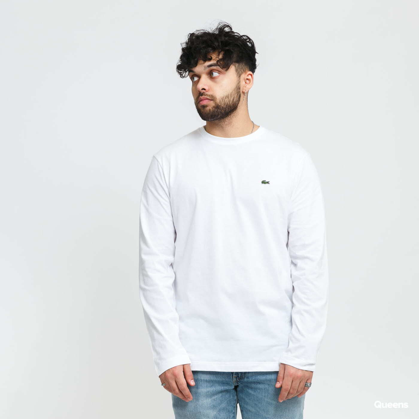 Koszulki LACOSTE M Longsleeve Tee White