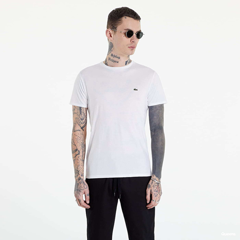 LACOSTE Pima Tee White