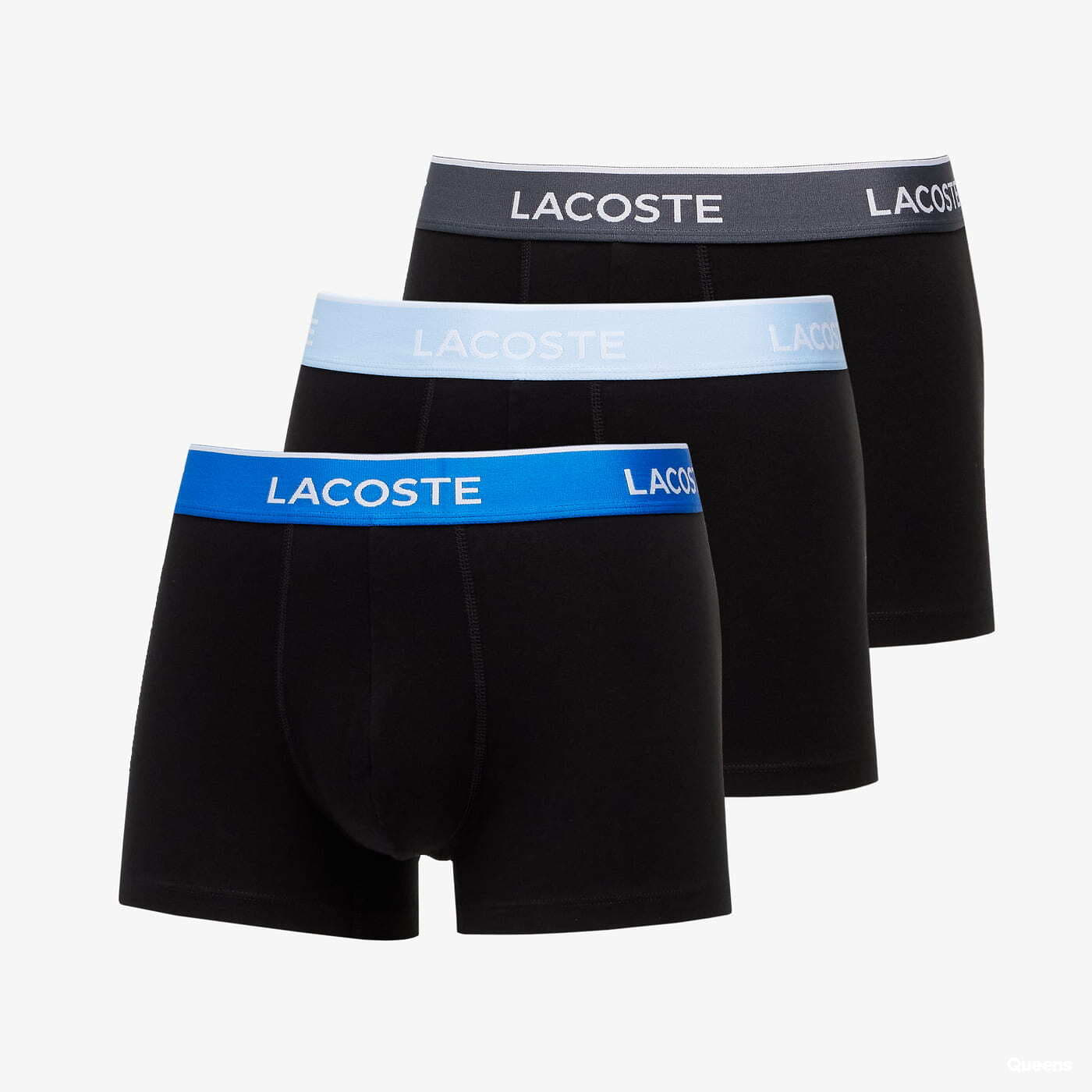 Bokserki LACOSTE Trunk 3-Pack Black/ Blue