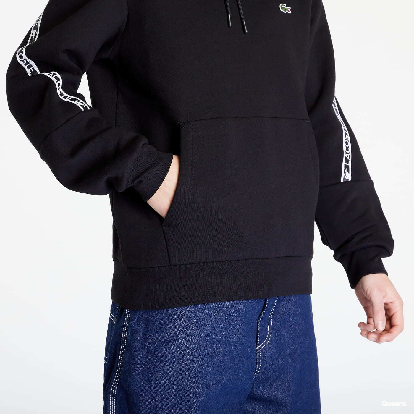 Lacoste hoodie black sales