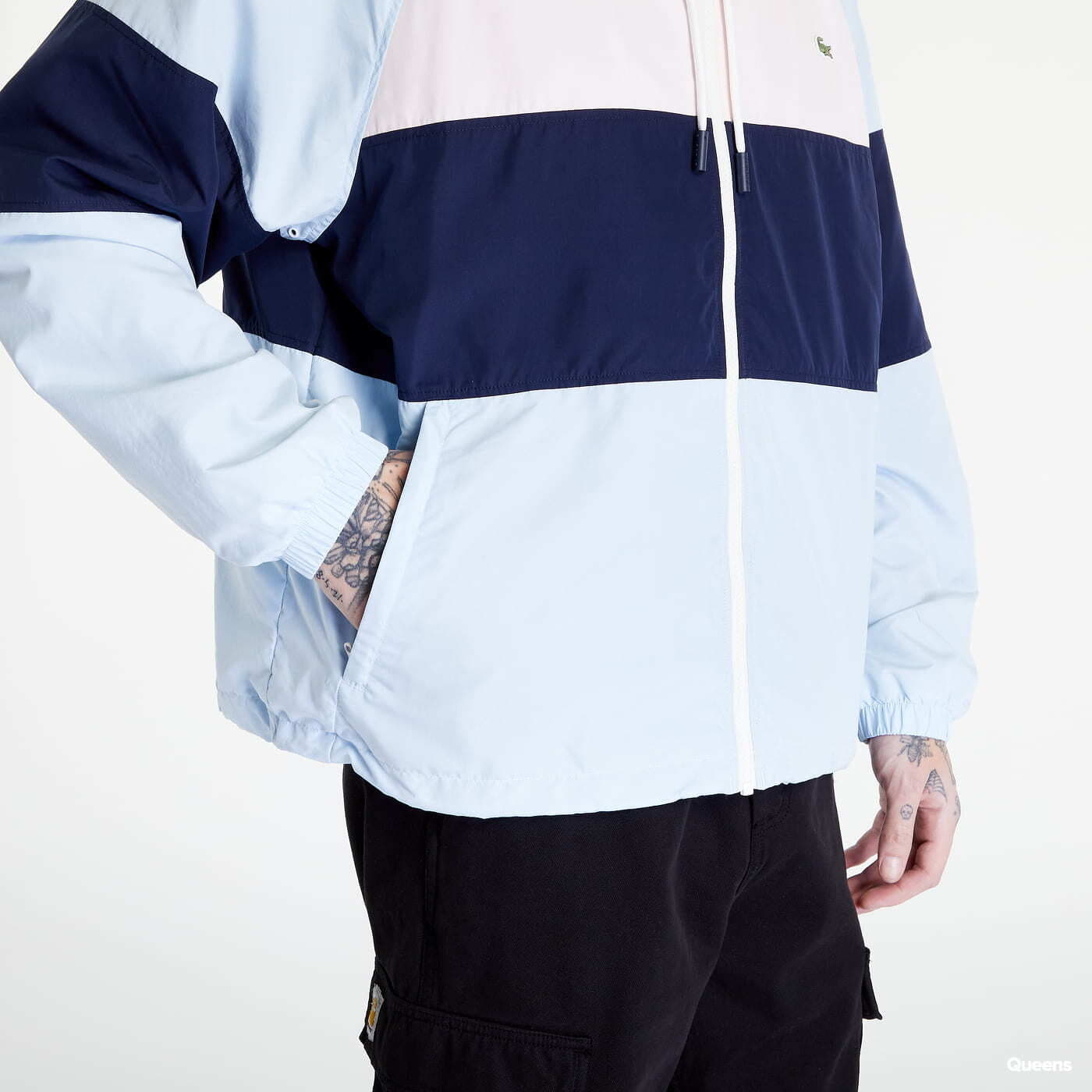 Jassen LACOSTE Parkas & Blousons Blue/ Pink