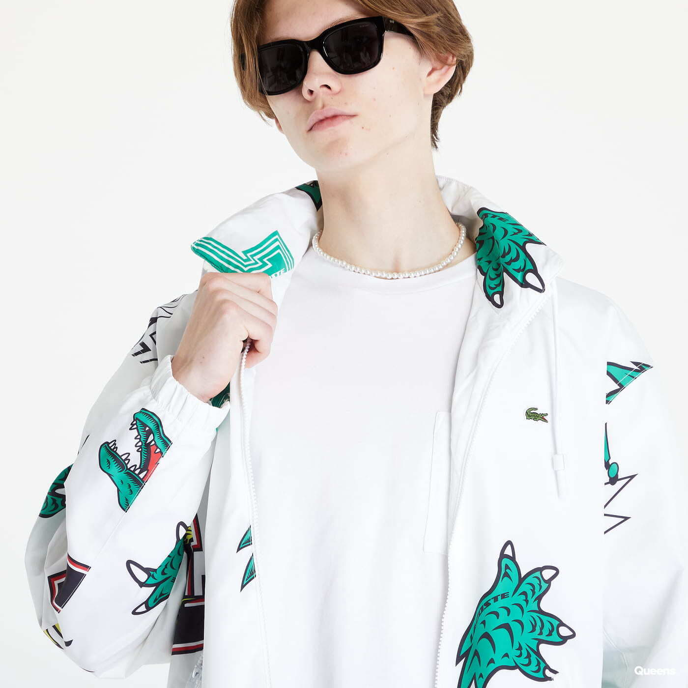 Jackets LACOSTE Parkas Blousons White Multico Footshop