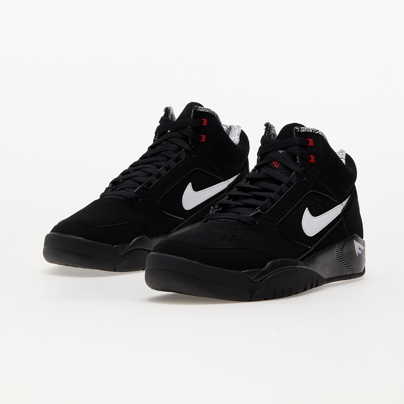 Încălțăminte și sneakerși pentru bărbați Nike Air Flight Lite Mid Black/ White-Varsity Red