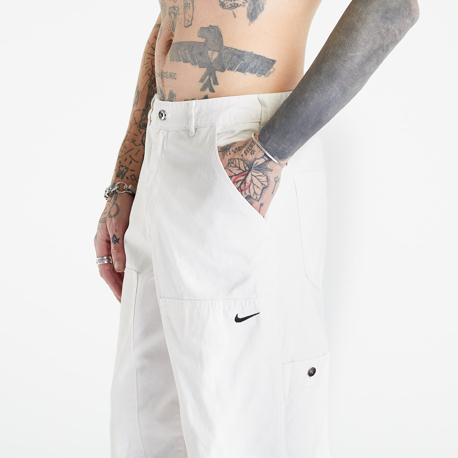 Džíny a kalhoty Nike Sportswear Men's Double-Panel Pants Phantom/ Black