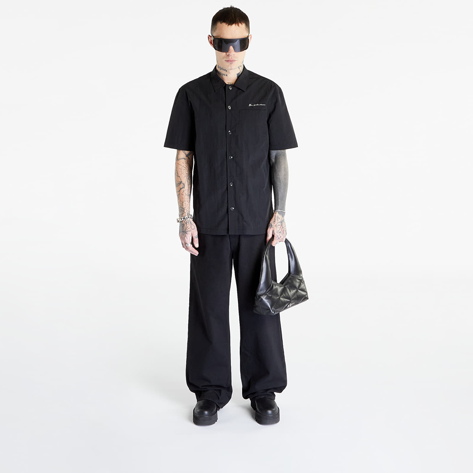 Hemden Han Kjøbenhavn Nylon Summer Shirt Short Sleeve Black