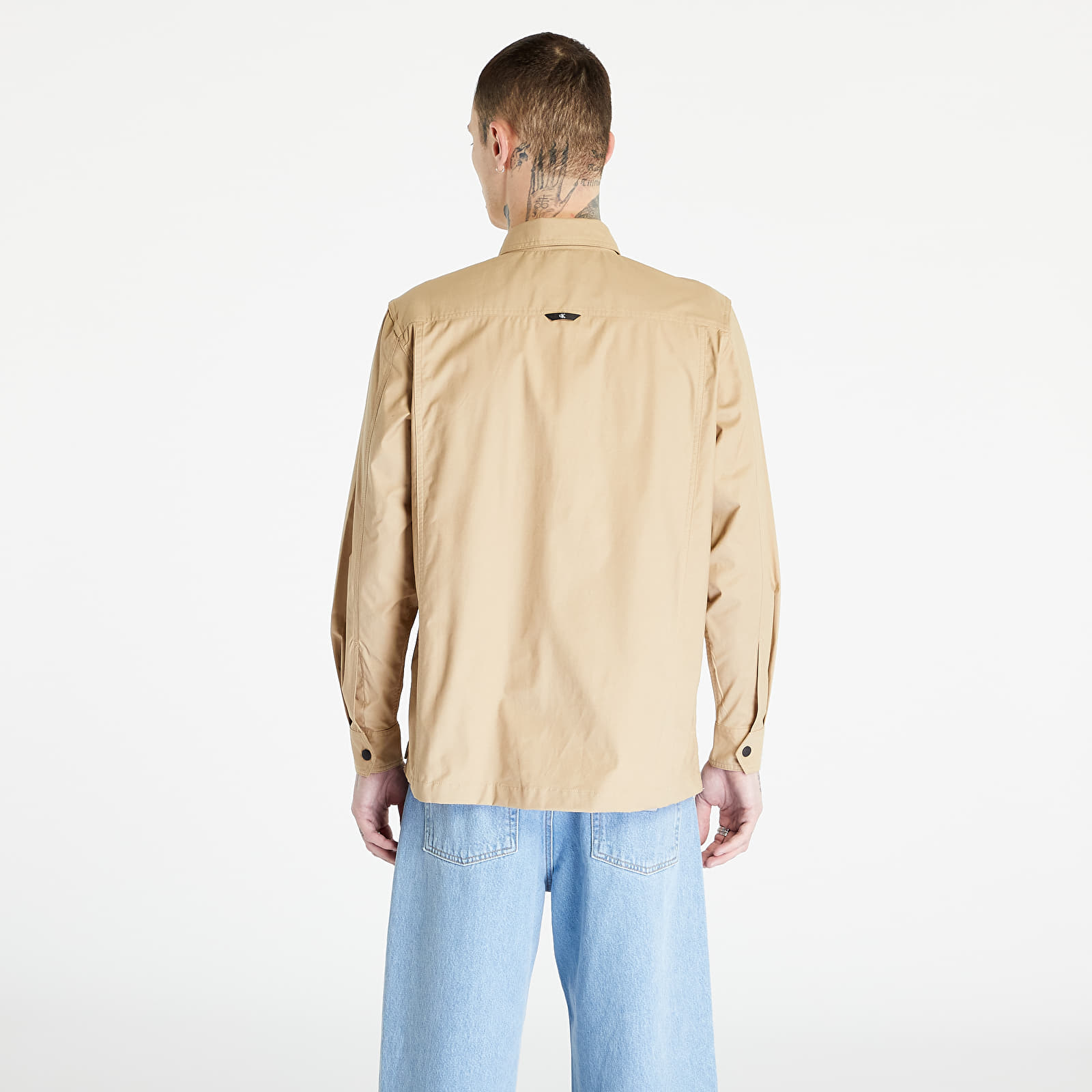 Overhemden Calvin Klein Jeans Ripstop Shirt Beige