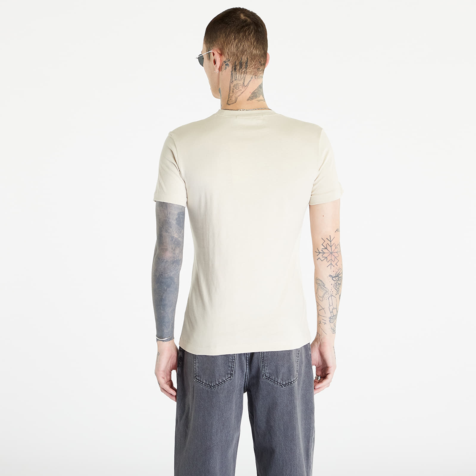 T-shirts Calvin Klein Jeans Transparent Stripe S/S T-Shirt Beige