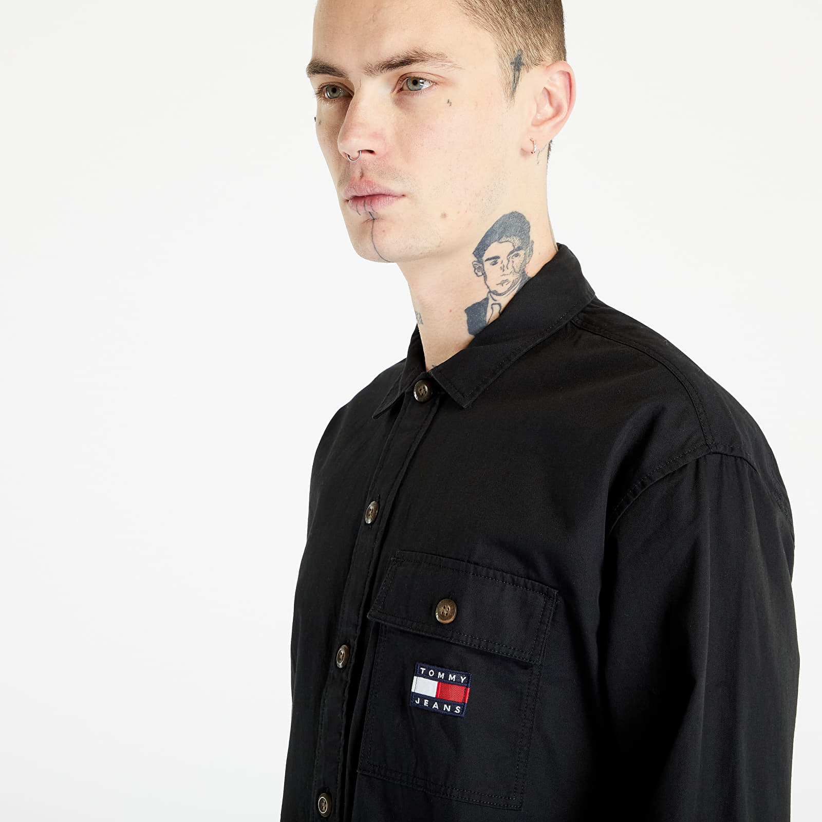 Jackets Tommy Jeans Classic Solid Overshirt Black