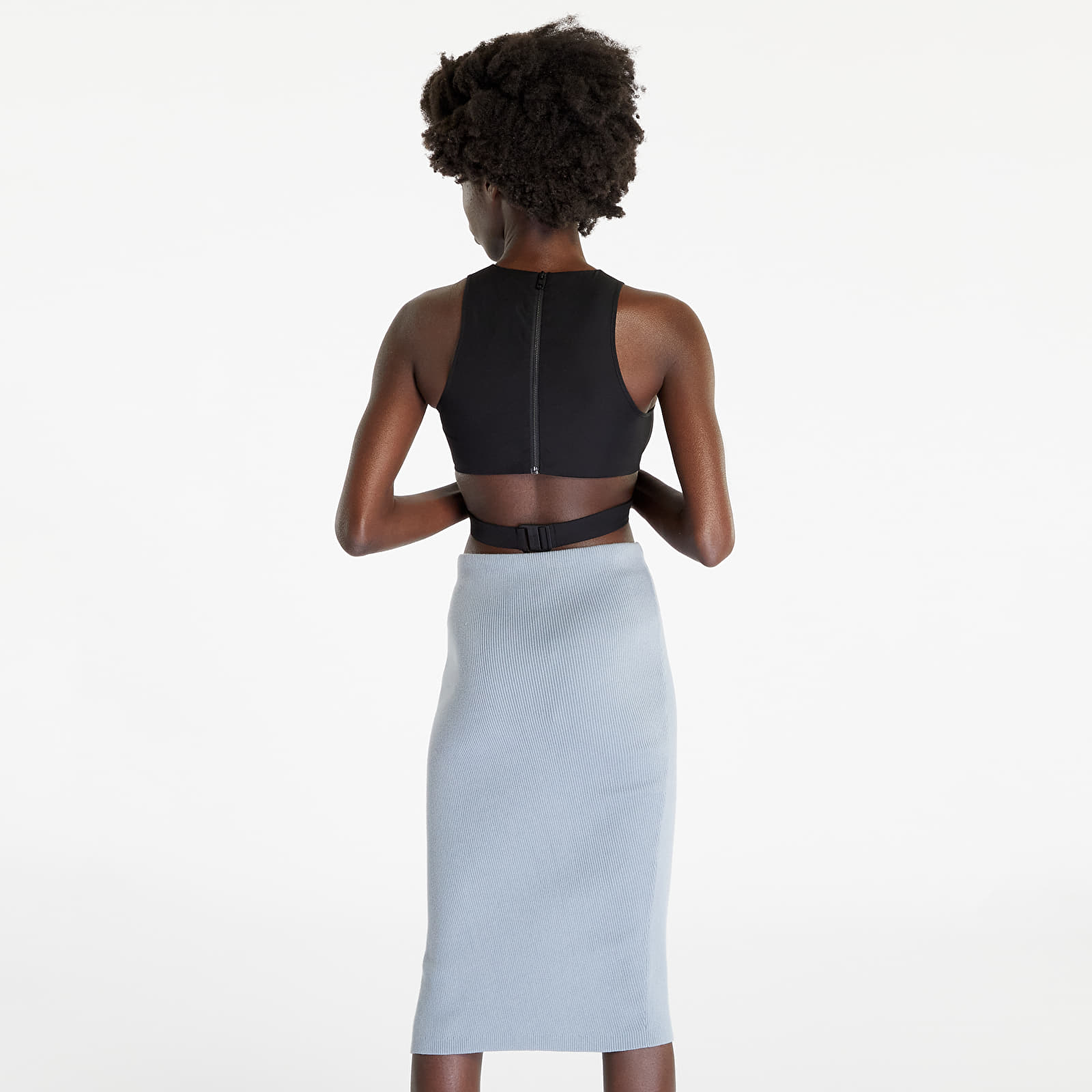 Tank Tops Calvin Klein Jeans Cut Out Back Zip Top Black