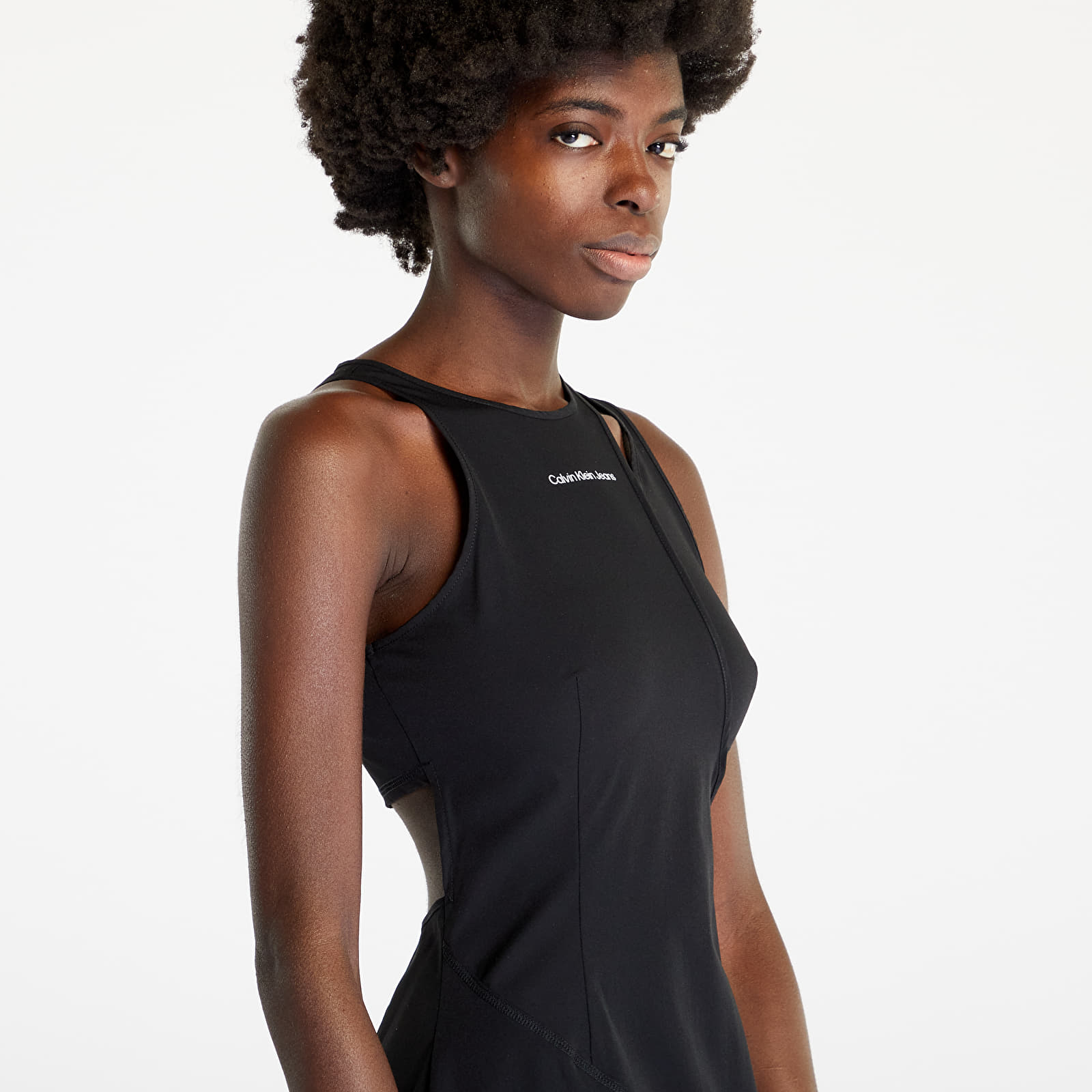 Dress Calvin Klein Jeans Wrapping Cut Out Dress Black Footshop