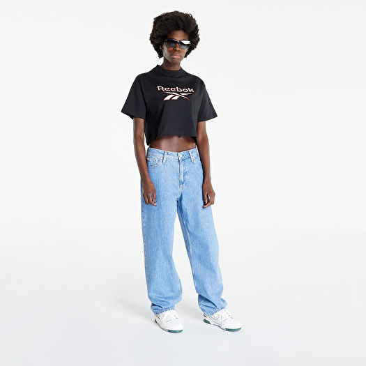 T Shirts Reebok Classics Archive Big Logo Cropped Tee Black Footshop