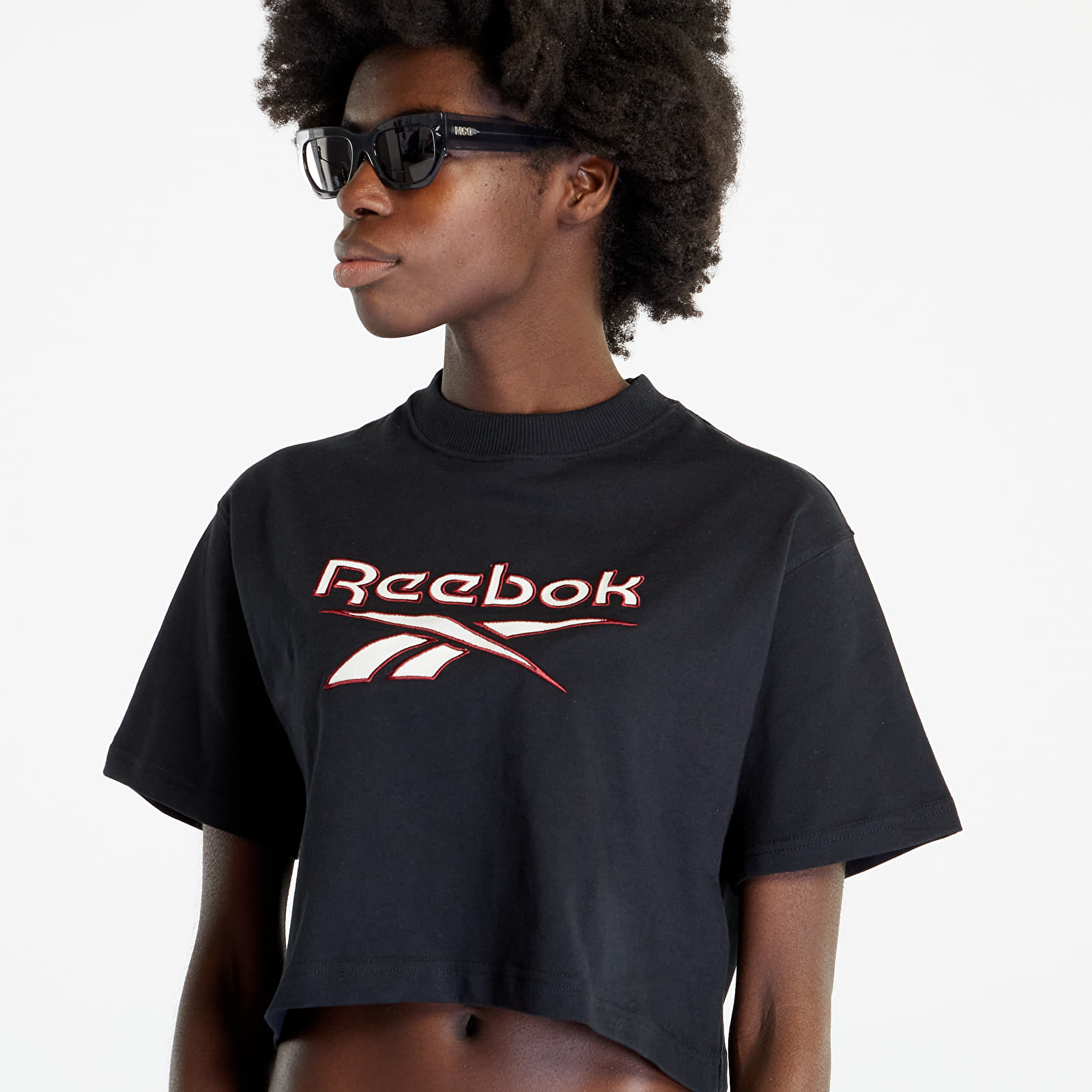 T-shirts Reebok Classics Archive Big Logo Cropped Tee Black