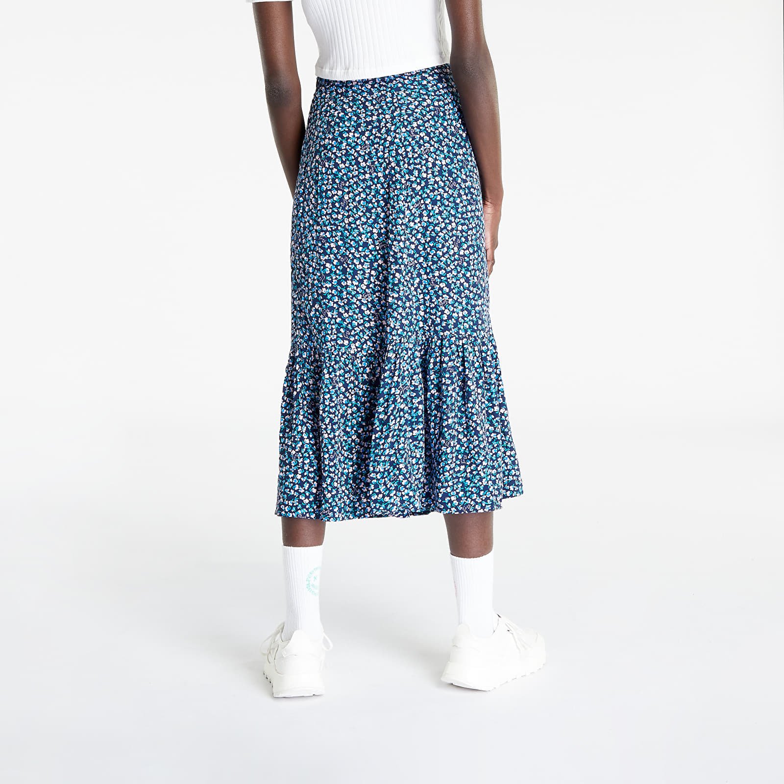 Krila  Tommy Jeans Ditsy Floral Midi Skirt Blue Ditsy Floral Print