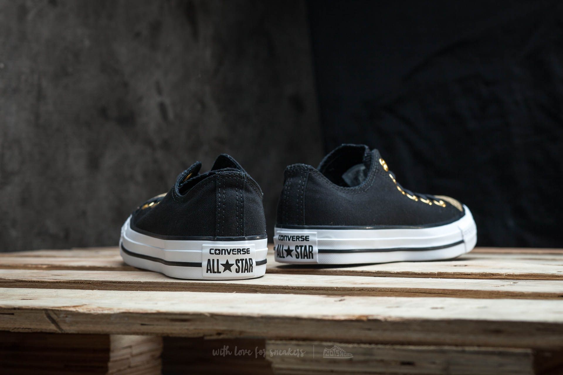 Damen Sneaker und Schuhe Converse Chuck Taylor All Star OX Black/ Gold/ White