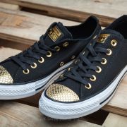 CONVERSE JS RETRO SUEDE OX ゴールド/ブラック CONVERSE JS RETRO SUEDE OX ゴールド/ブラック
