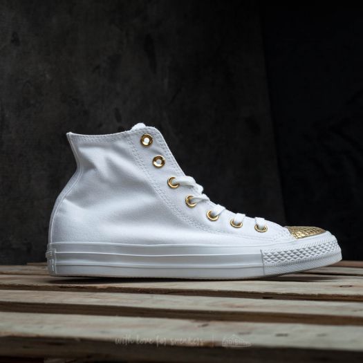 Converse white and gold deals