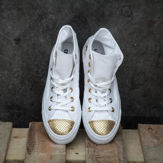 Women s shoes Converse Chuck Taylor All Star Hi White Gold White Footshop