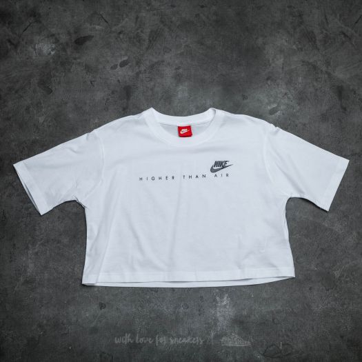 nike air white crop top
