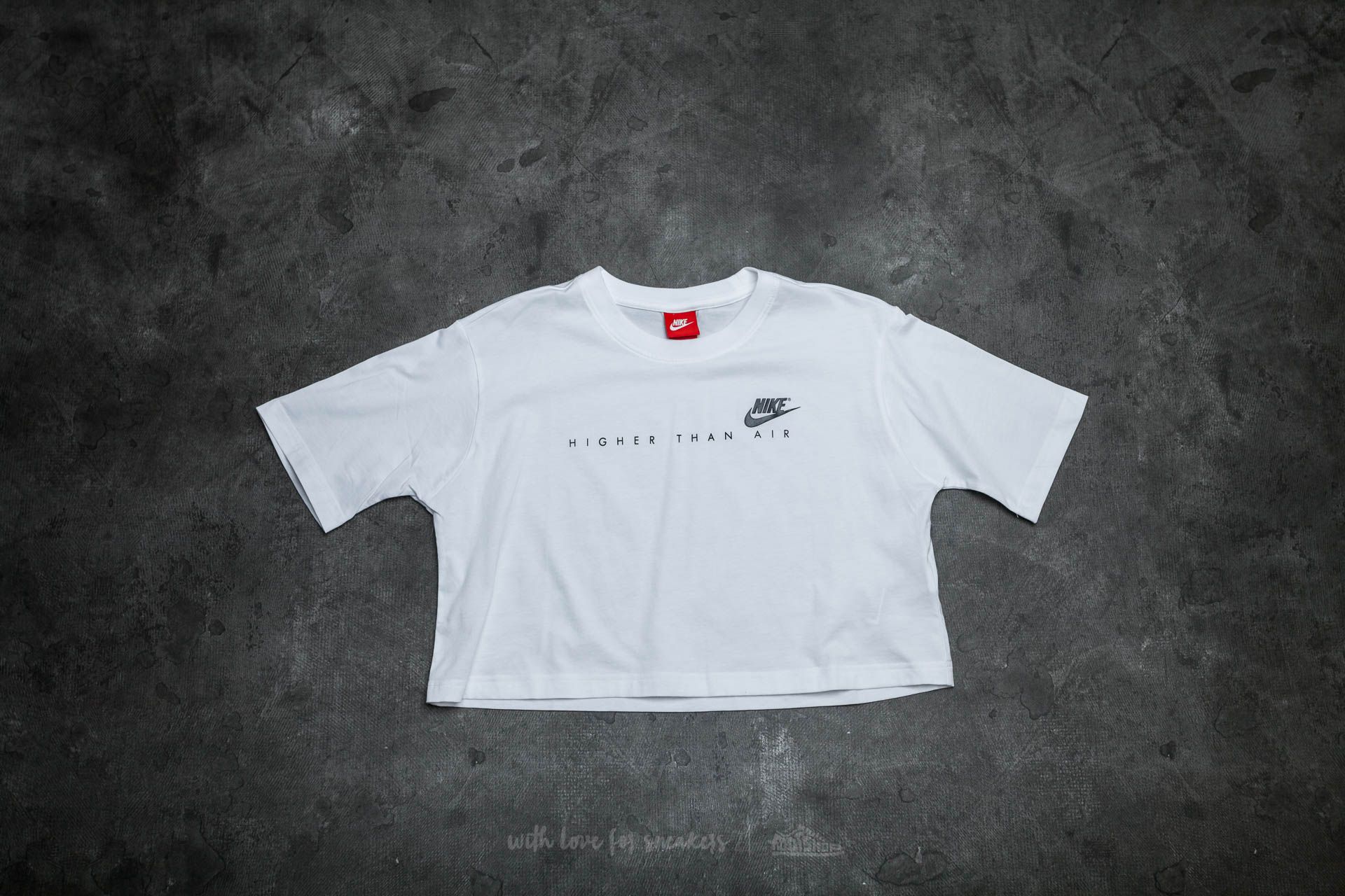 T Shirts and shirts Nike W Sportswear Higher Than Air Cropped Tee White Black Footshop