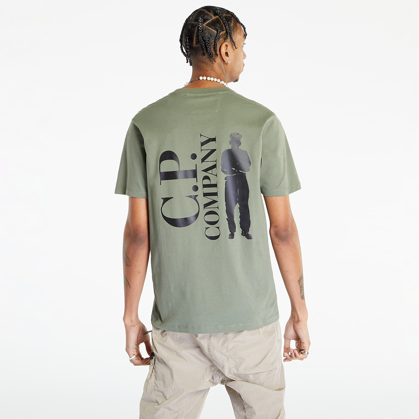 T-shirts C.P. Company Jersey Reverse Print T-Shirt Bronze Green