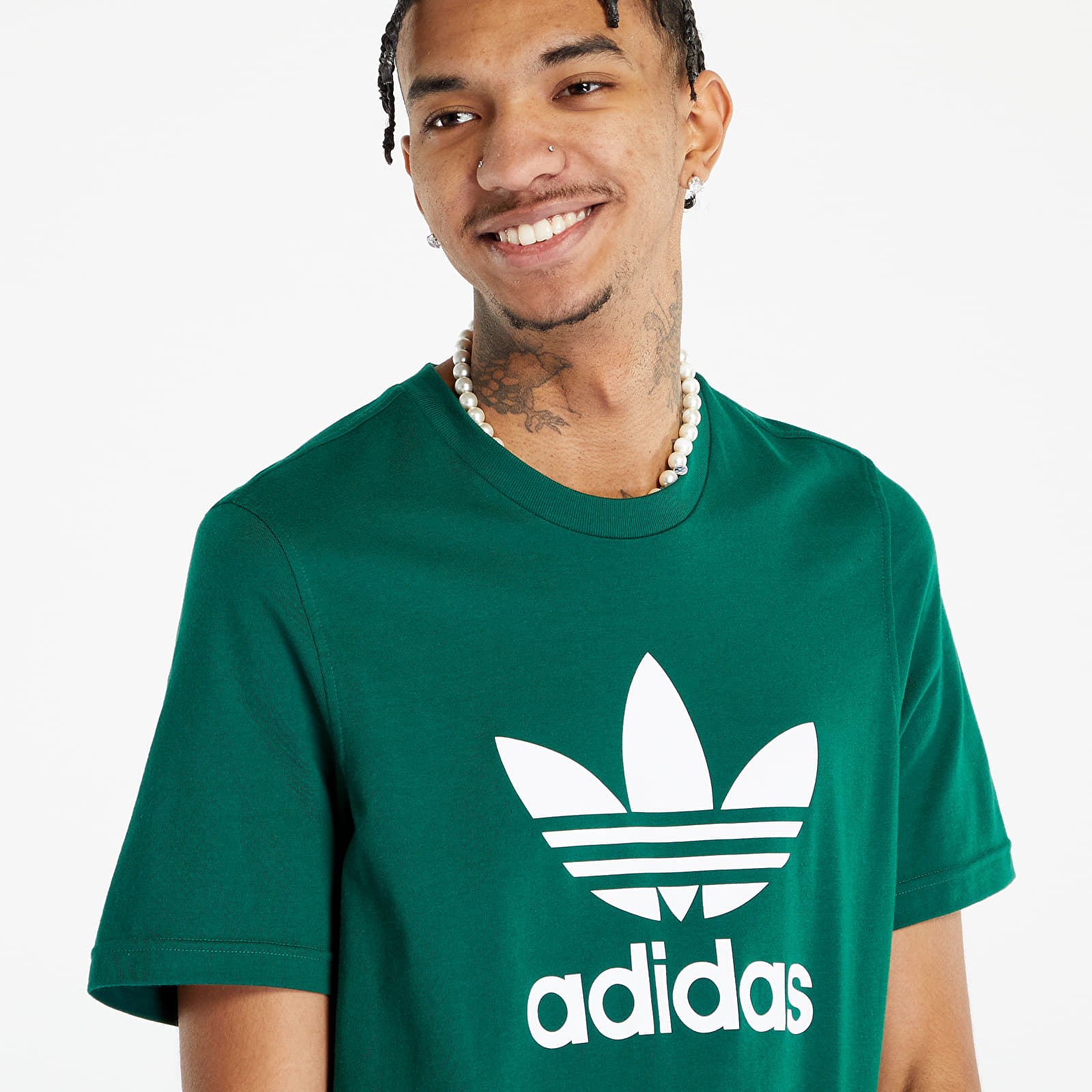 T-shirts adidas Adicolor Classics Footshop Tee Dark | Green Trefoil