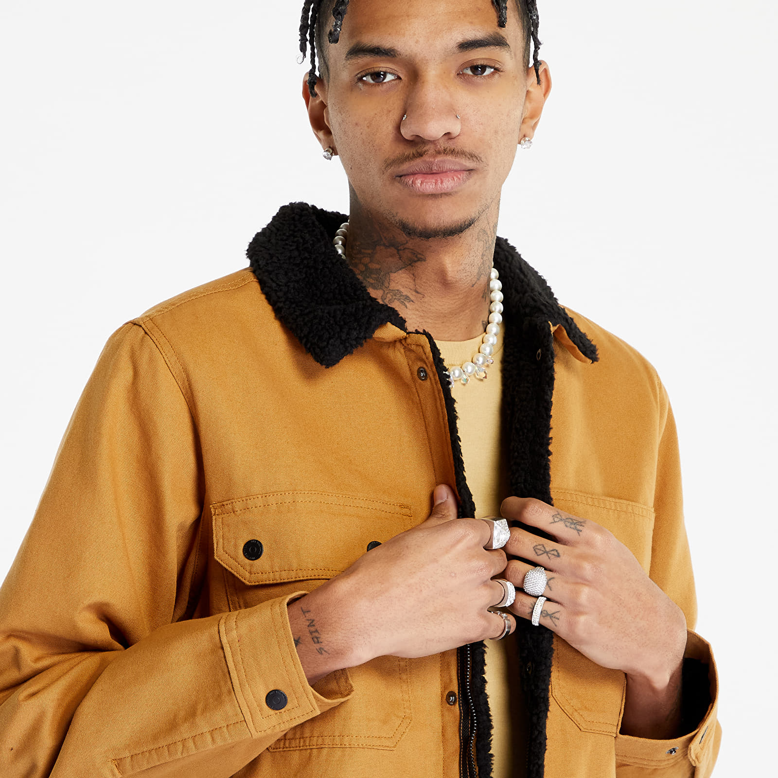Chaquetas Vans Mn Drill Chore Coat Sherpa Bone Brown