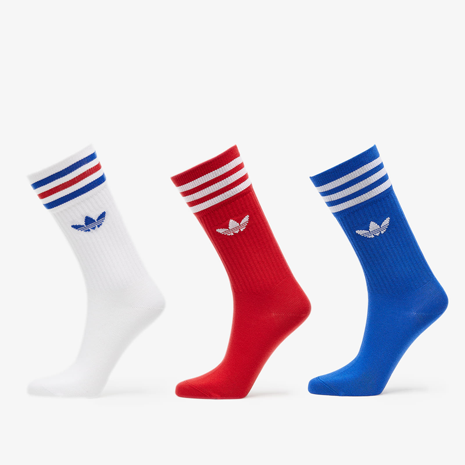 Sokken adidas Solid Crew Socks 3-Pack White/ Team Power Red/ Royal Blue