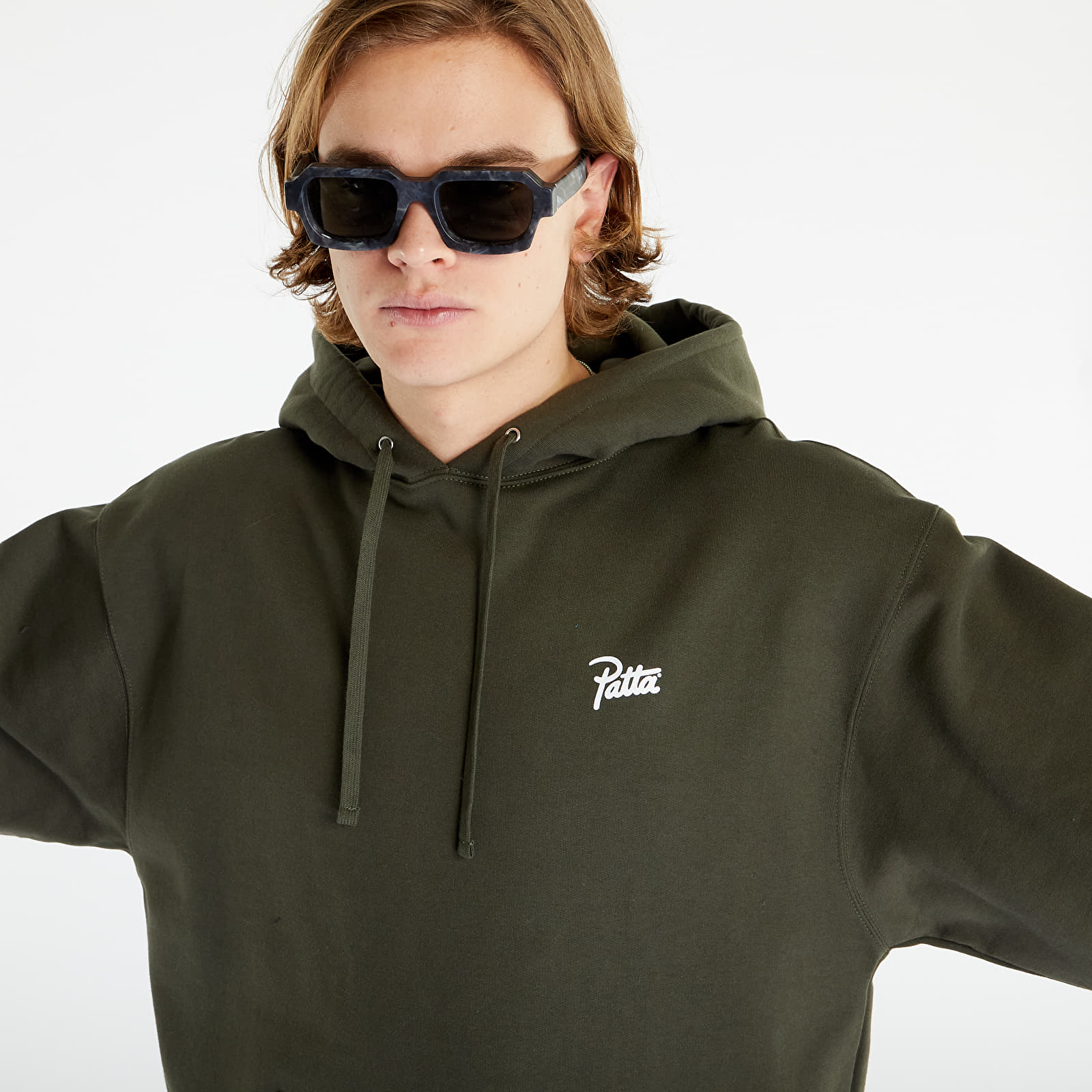 Mikiny a svetre Patta Revolution Boxy Hoodie Deep Depths