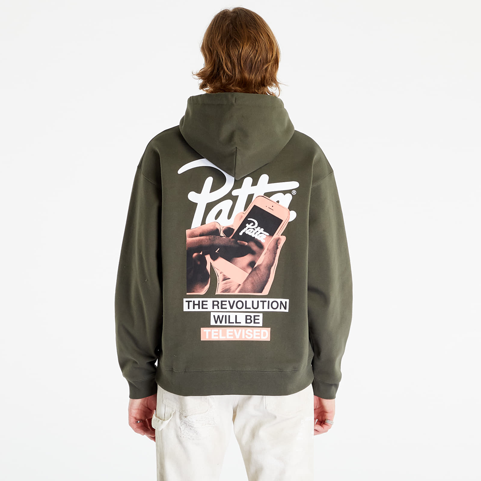 Mikiny a svetre Patta Revolution Boxy Hoodie Deep Depths