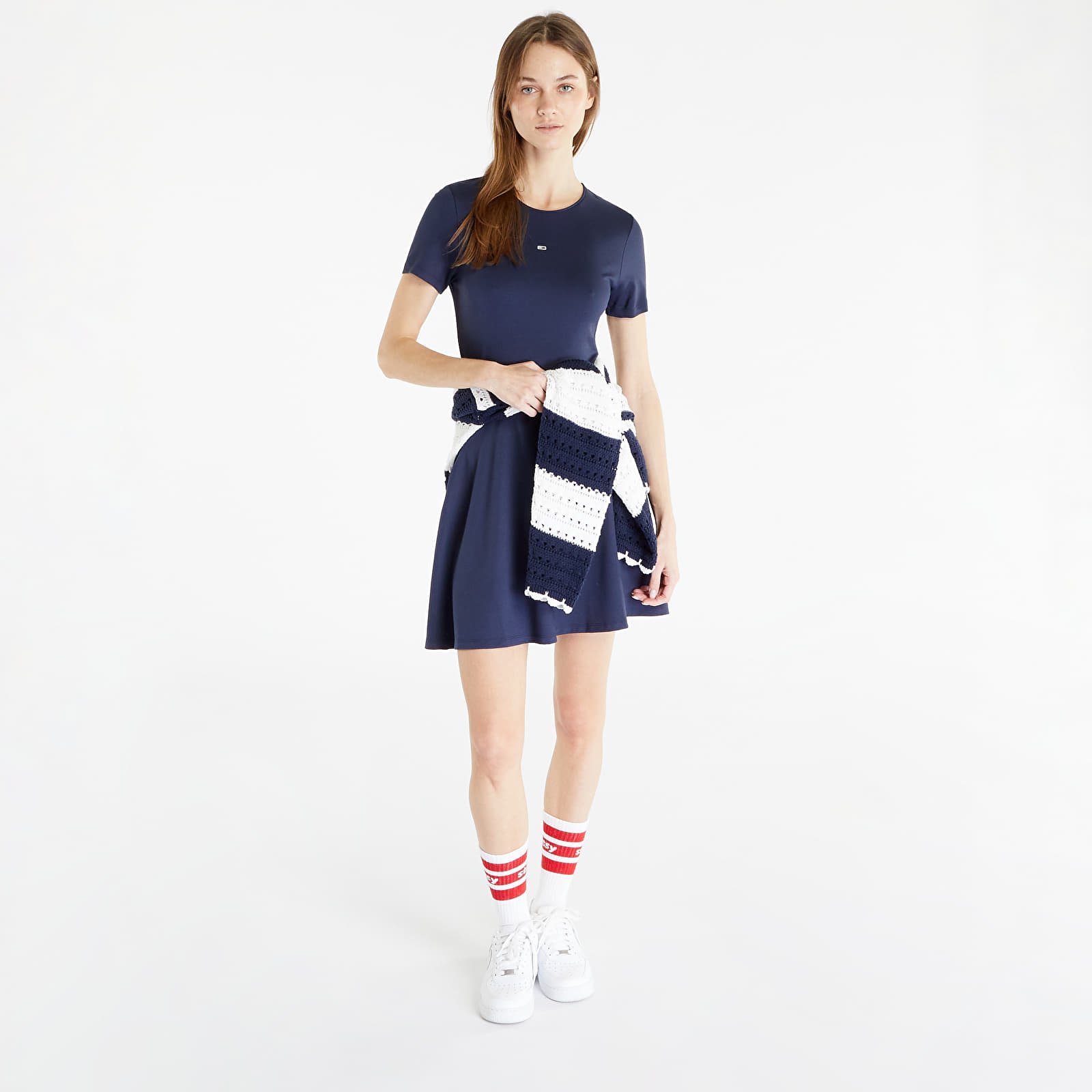 Dress Tommy Jeans Essential Fit & Flare Dress Twilight Navy