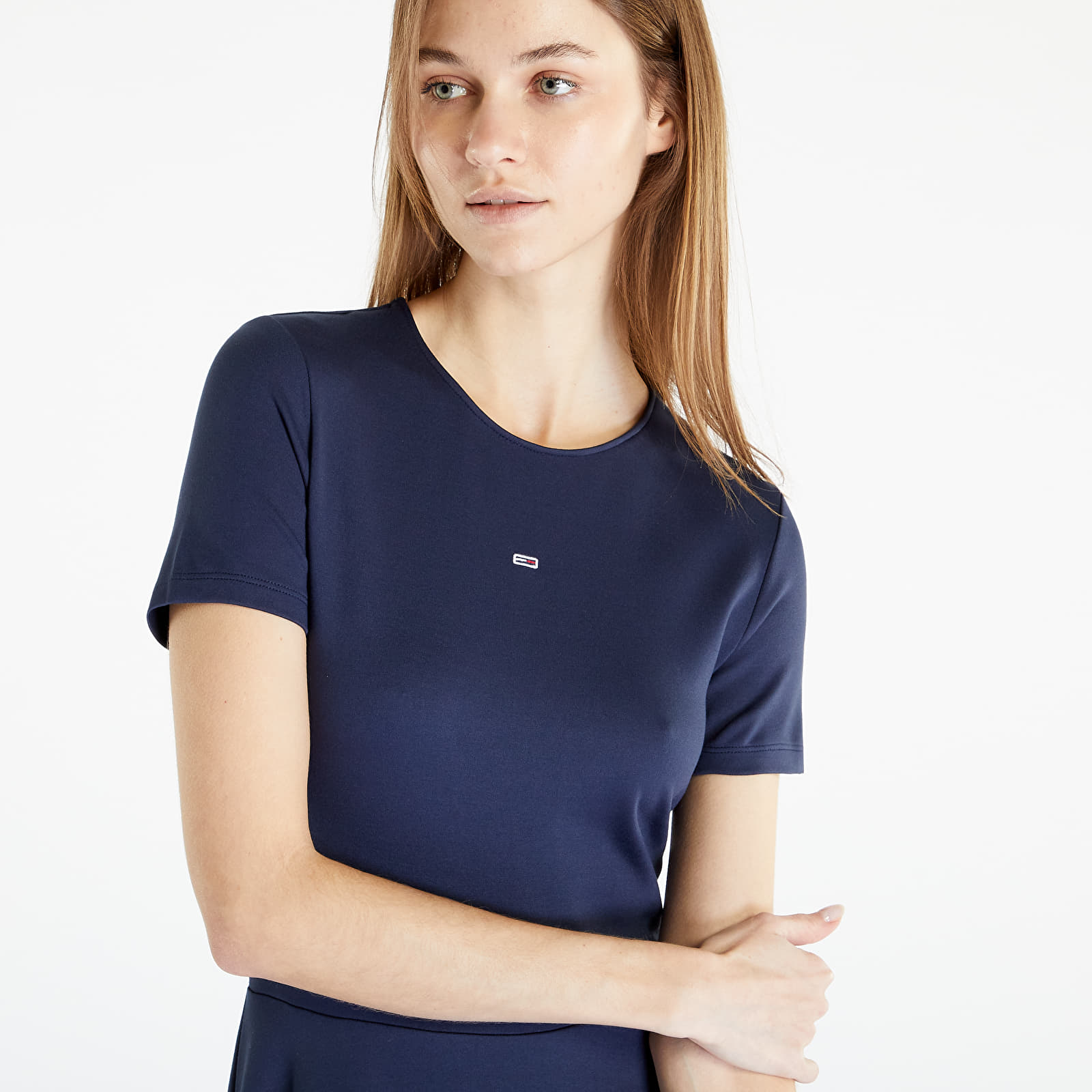 Vestido Tommy Jeans Essential Fit & Flare Dress Twilight Navy