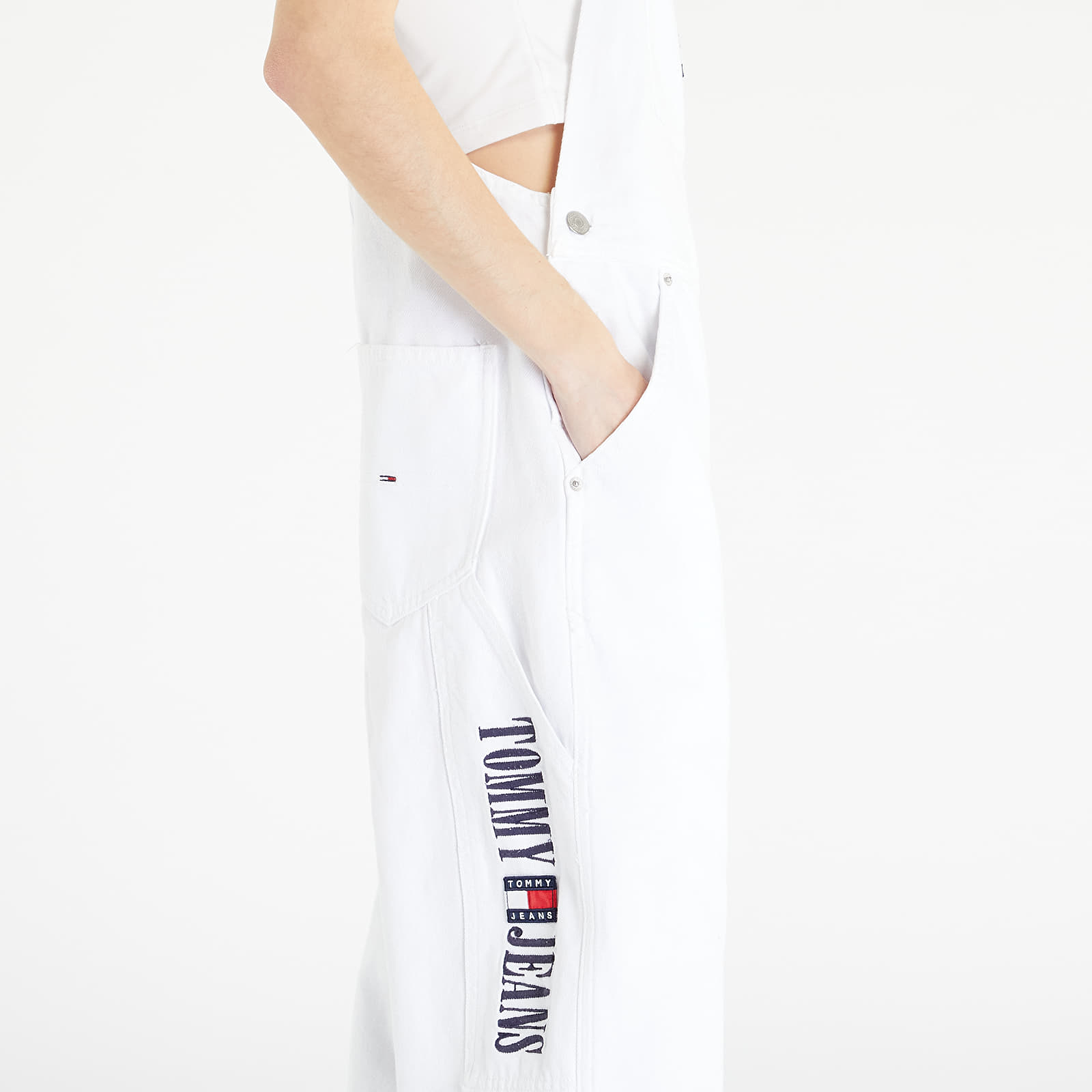 Džínsy a nohavice Tommy Jeans Denim Dungaree Pants Denim Color