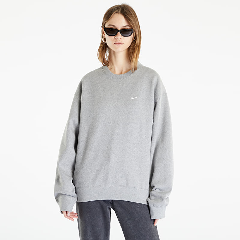 Φούτερ Nike Nrg SoloSwoosh Crew Fleece Dk Grey Heather/ White