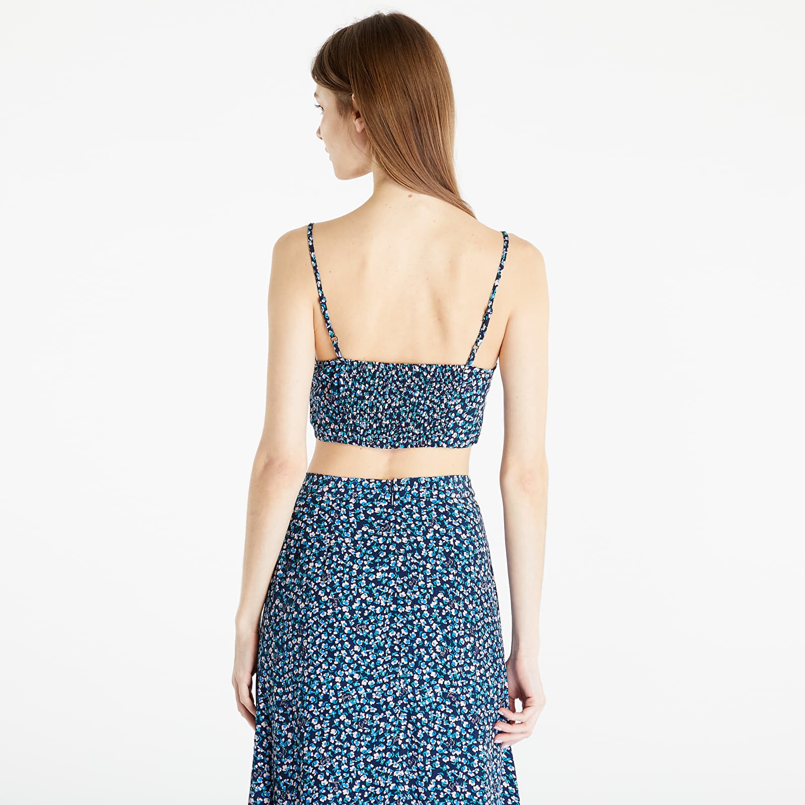 Felsők Tommy Jeans Ditsy Floral Lace Cami Top Blue Ditsy Floral Print