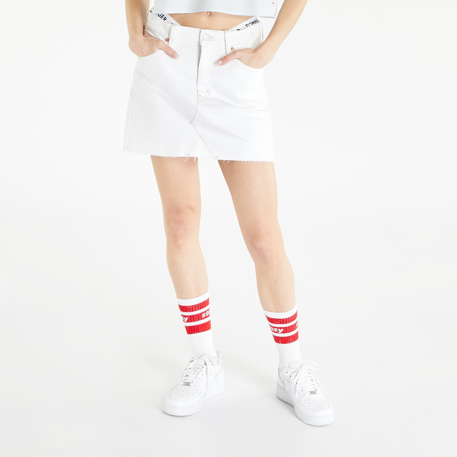 Szoknyák Tommy Jeans Izzie Mini Denim Skirt Denim Color