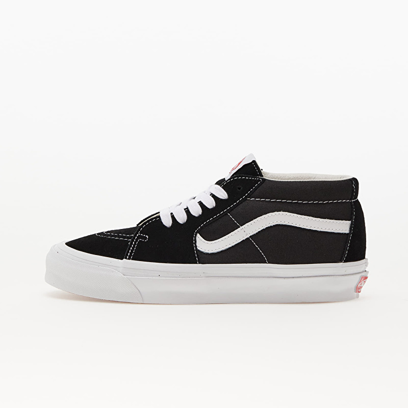 Vans Vault OG SK8-Mid LX Suede/ Canvas Black/ White | Footshop