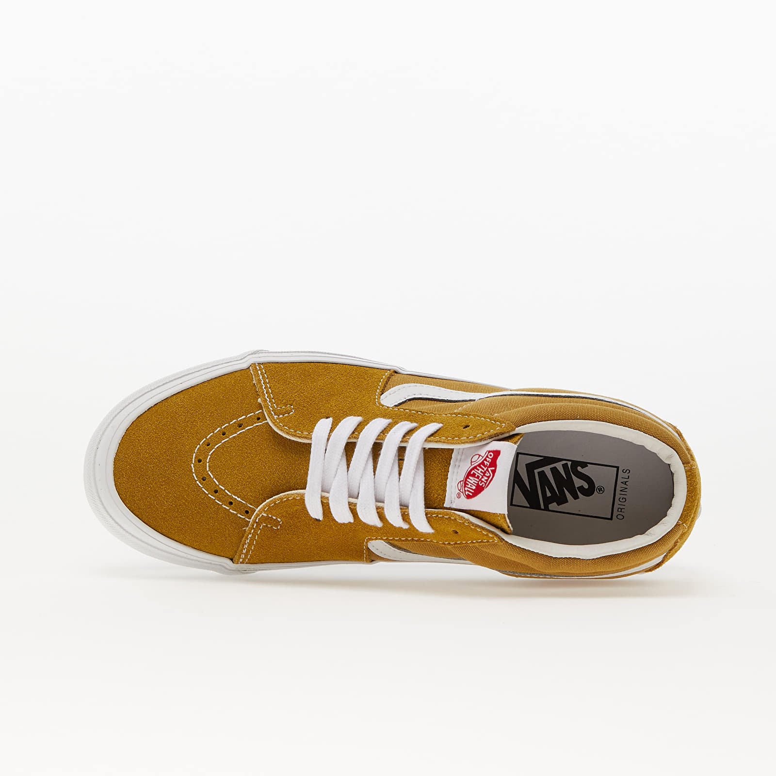 Men s shoes Vans Vault OG SK8 Mid LX Suede Canvas Tobacco White