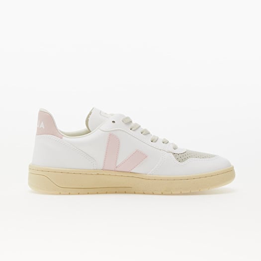 Veja v10 white outlet petal pink